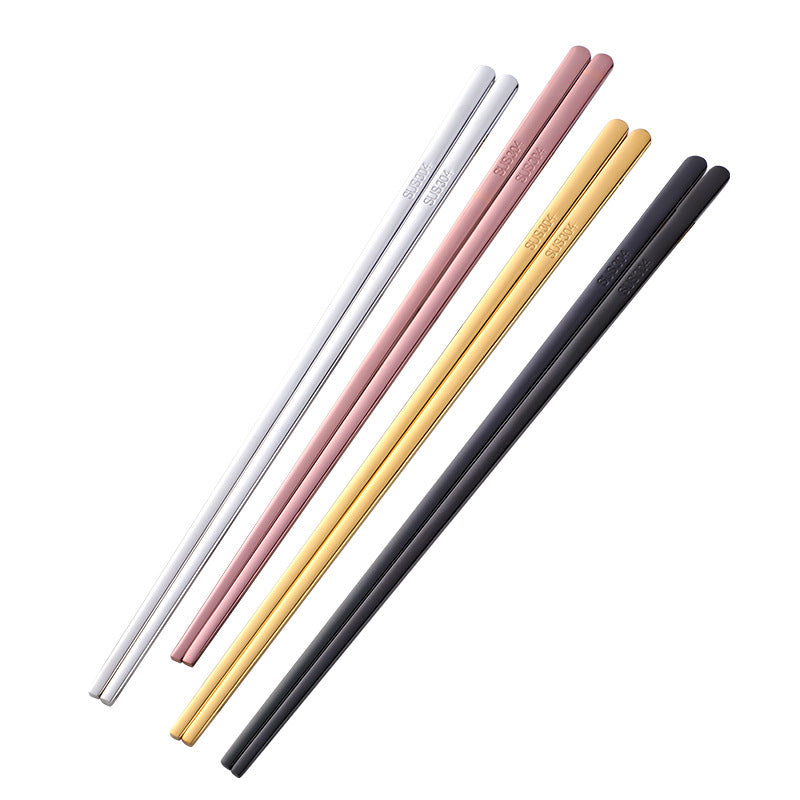 Korean Stainless Steel Flat Chopsticks