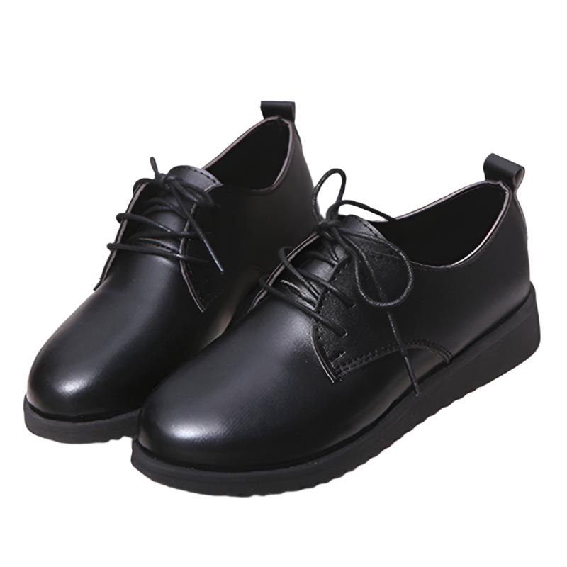 Black Flat Bottomed Work Shoes for Women