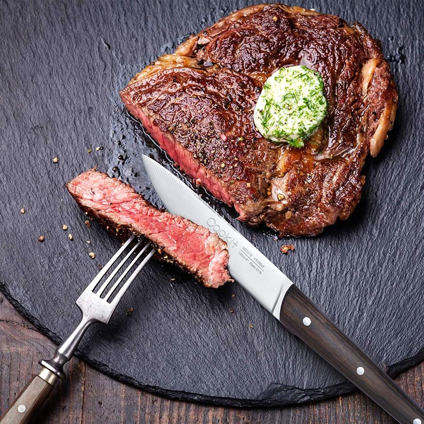 Ensemble de 6 couteaux à steak dentelés