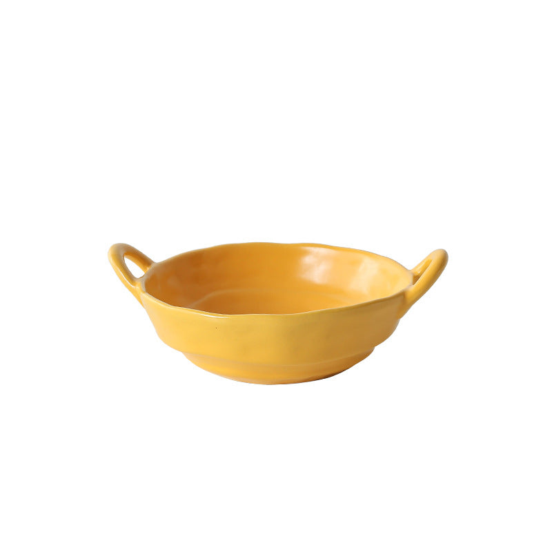 Handled Heat-Insulating Ceramic Bowl