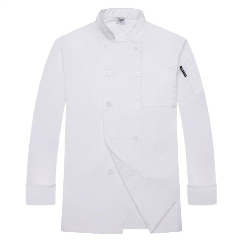 Veste de cuisine blanche à manches longues