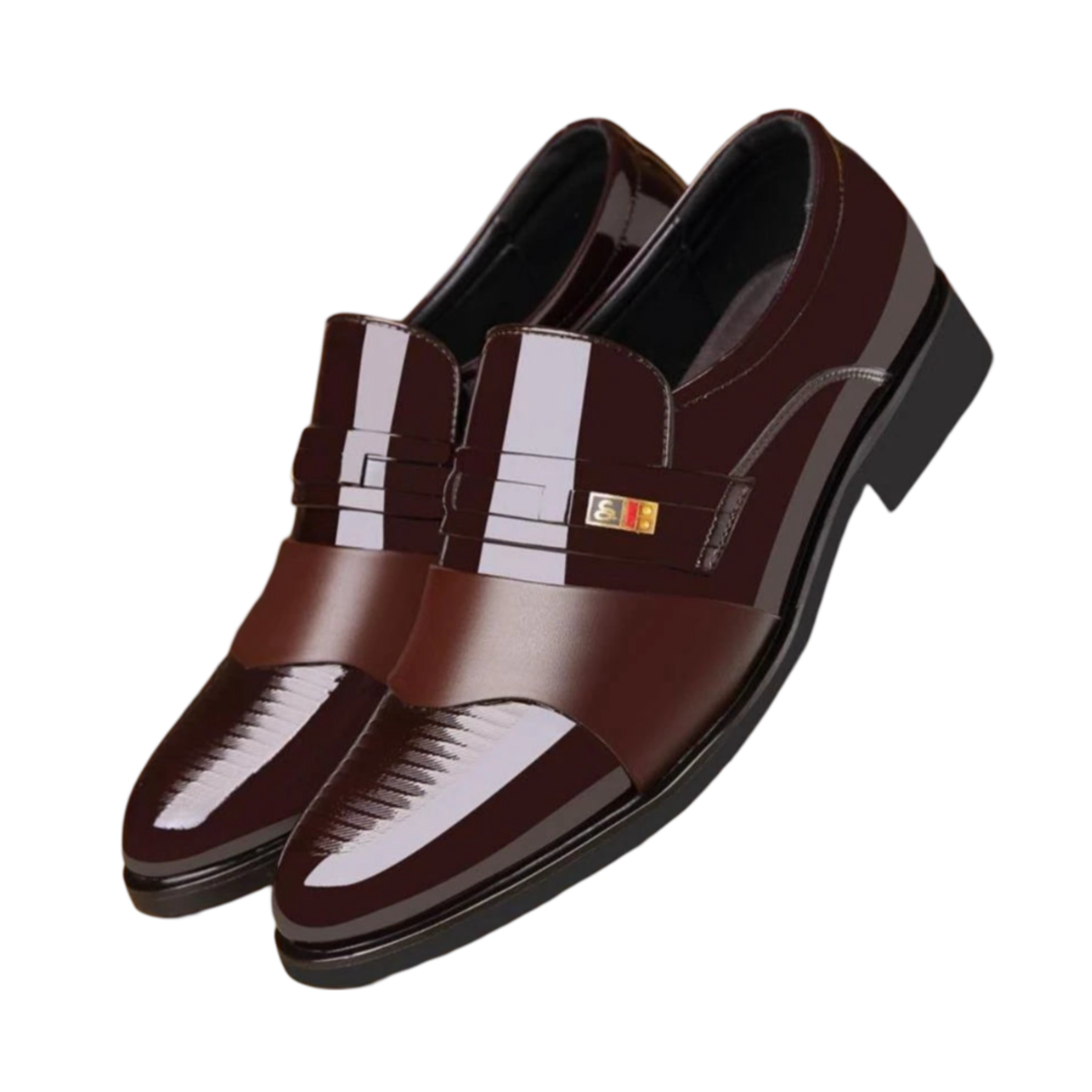Mocassins de serveur lisses et brillants