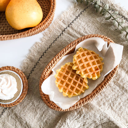 Household Small Steamed Buns Snack Rattan Handmade Bread Basket