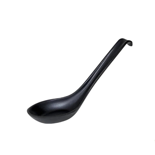 Black Melamine Soup Spoon