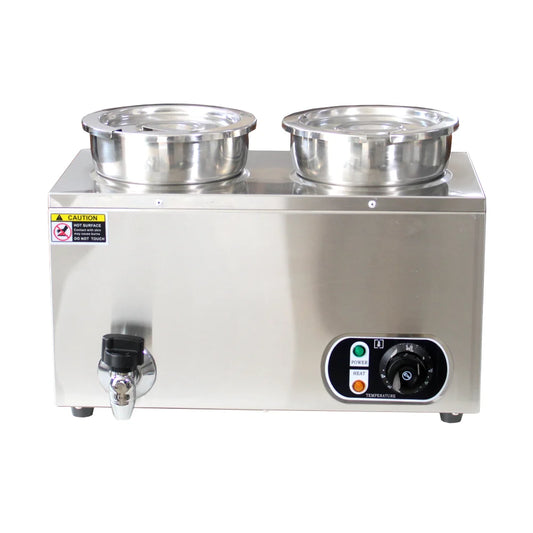 Commercial Double Pot Soup Warmer