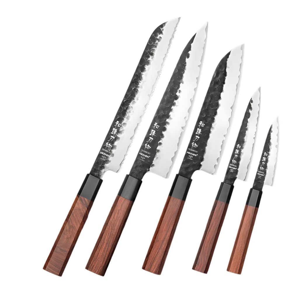 Rosewood Handle Knife 5 Piece Set