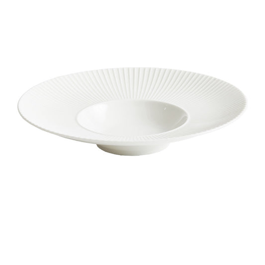 Bol en porcelaine blanche avec chapeau de paille